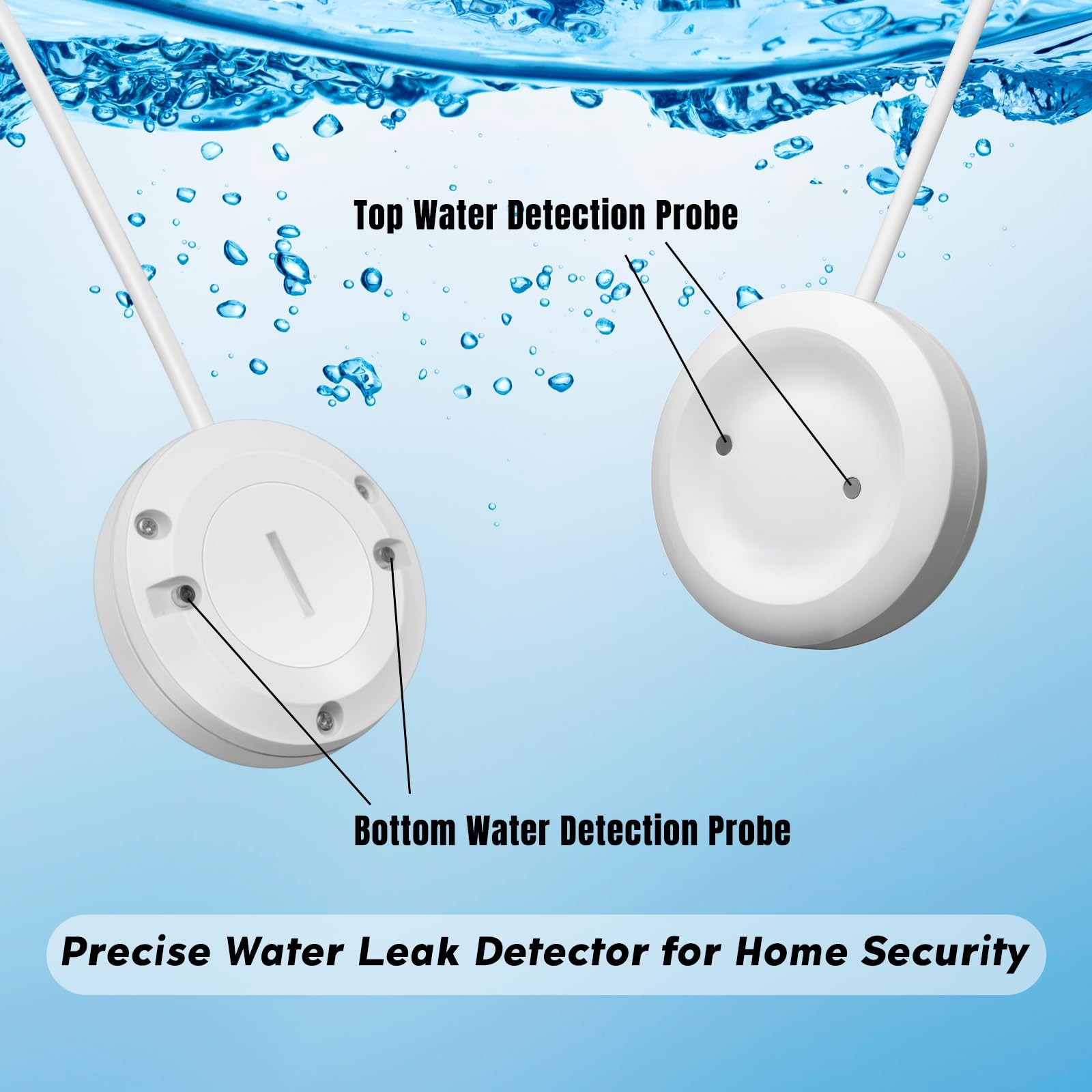 Water Leak Detector for Home, Water Alarm Leak Detector with Automatic Shutof...