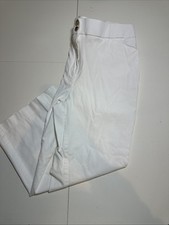 41. Chicos Capri Jeans Womens 1 8 White Mid Rise Stretch Pockets Perfect Cond