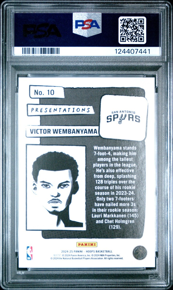 Presentation Card.。.:⋈* 2024-25 Panini Nba Hoops - Presentations Victor Wembanyama #10 for