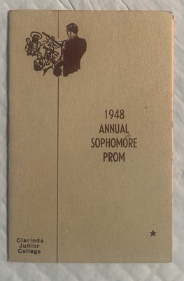 1948 Clarinda Iowa Is. Annual Prom Booklet Jr. College