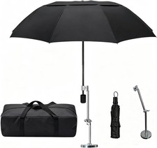 HVAC Umbrella with Magnetic Base, Double Layer Foldable Sun Umbrella with Carry