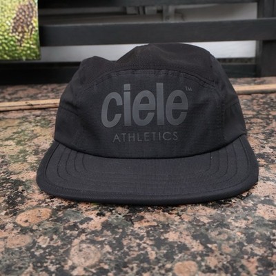 Ciele Athletics GOCap 5 Panel Hat Cap 58cm Adjustable Strapback Black EUC