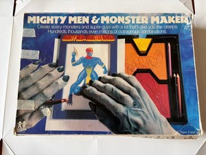 Vintage 1979 TOMY Mighty Men and Monster Maker Design Kit Box Damage 