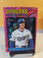 Freddy Freeman 2026 Topps Heritage Chrome Pink Sparkle #350 - Dodgers 04