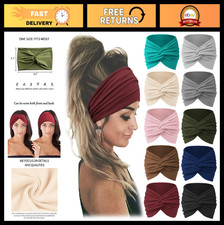 10 PCS Women's Wide Hair Wraps - Extra Turban Headbands for Sports  Workouts