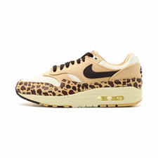 Nike Air Max 1 Unisex Sneaker EU 43 Beige/Braun/Schwarz Tiermuster Low Top