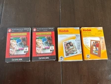 2 Lexmark Perfectfinish Photo Paper 4 X 6 & 2 Kodak Photo Paper 4x6 Gloss -Read