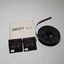 Vintage 16mm Film Cartoon Snoopy 60 30 Peanuts RARE W/ 2 Snoopy Come Home Slides