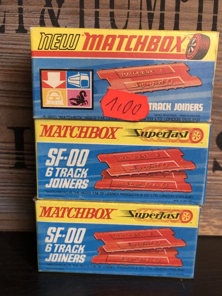 Matchbox Superfast Rennbahn 3xSF/TA-006 Track Joiners VNM OVP von 1970 - Bild 2 von 4