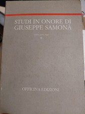 studi In onore di Giuseppe Samonà volume primo saggi officina edizioni 1988