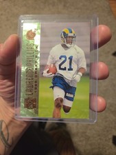 1996 Topps Stadium Club Football Lawrence Phillips Green Foil Rookie Card SSP . rookie card picture