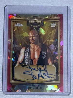2026 Topps WWE Chrome Sapphire Stone Cold Steve Austin HOF Auto Padparadscha 1/1