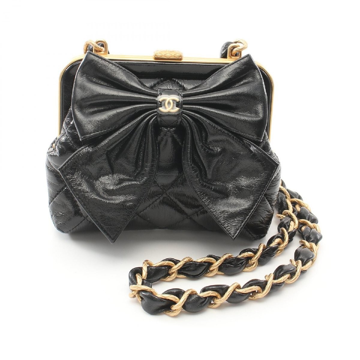 Chanel Matelasse Chain Clutch  Shoulder Bag Lambskin 131065