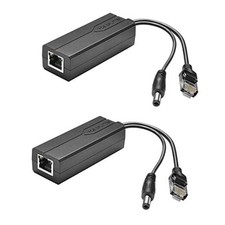 Active PoE Power Over Ethernet Splitter Adapter 48V to 12V, 5.5x2.1mm DC, IEEE