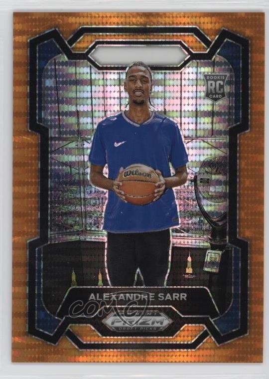 2024 Panini Prizm Draft Picks Orange Pulsar /49 Alexandre Sarr #52 Rookie RC