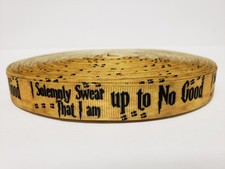 Harry Potter I Solemnly Swear....Grosgrain Ribbon 5/8" By the yard NEW
