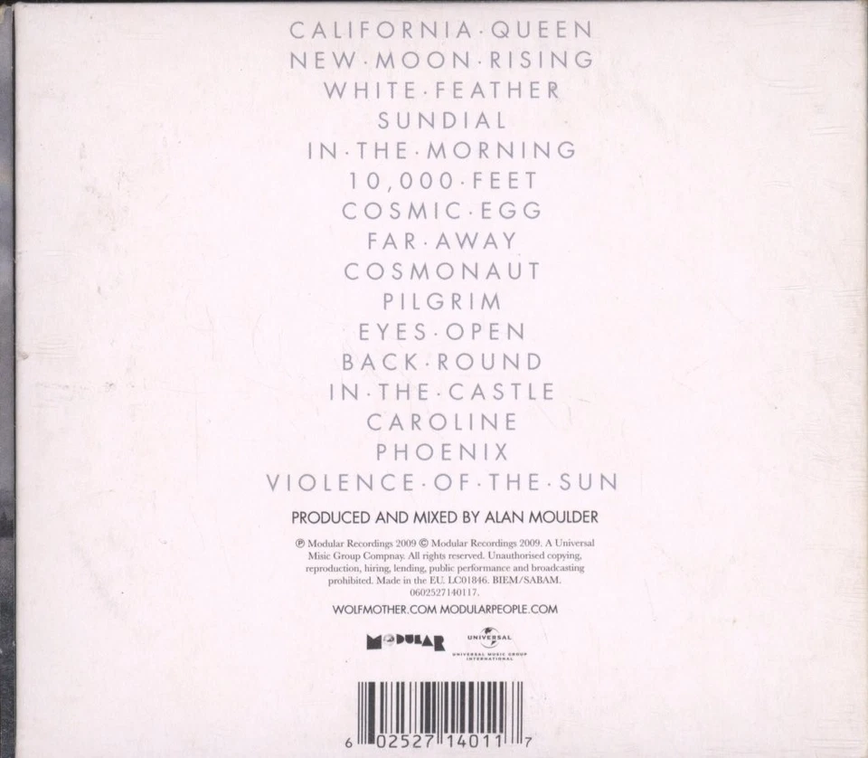 Wolfmother Cosmic Egg CD Europa Modular Recordings 2009 Mit Booklet Im Gatefold - Bild 2 von 2