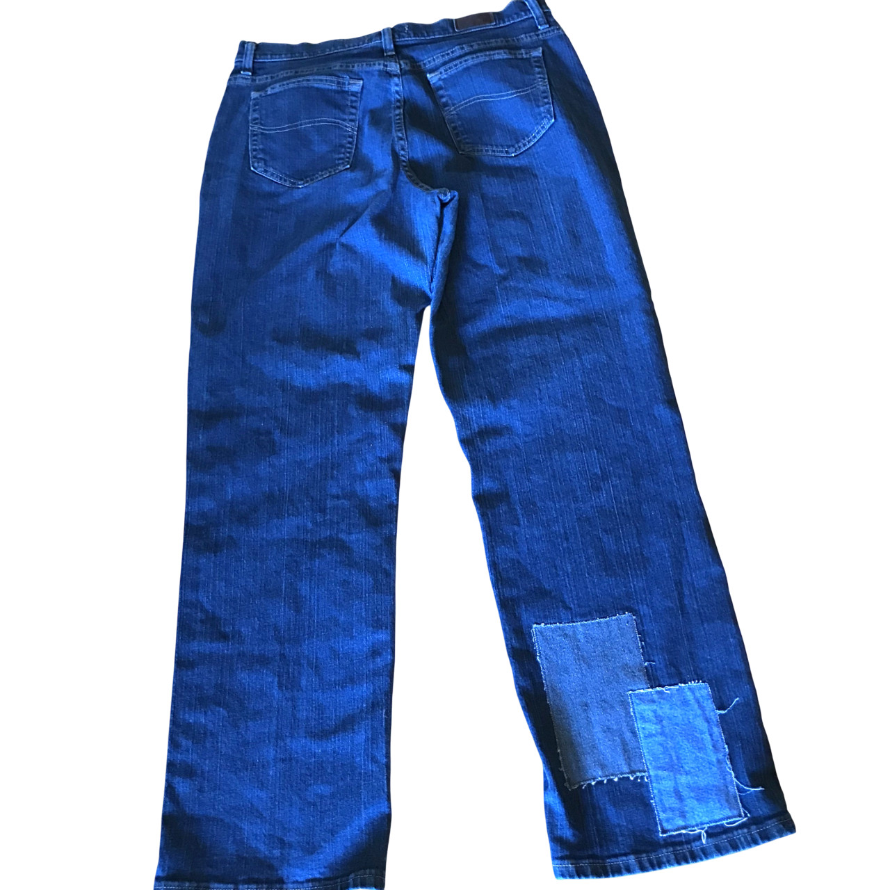 Boho Patchwork Jeans: Upcycled Distressed Denim o… - image 2