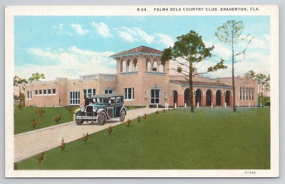 #ad Palma Sola Country Club Golf Bradenton FL C1920s Postcard AK12 $12.50