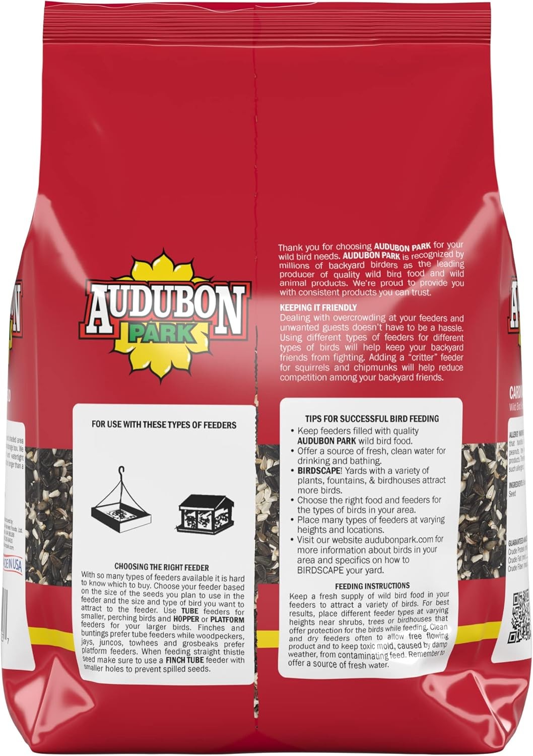 Audubon Park Cardinal Blend Wild Bird Food, Cardinal Bird Seed for Outside