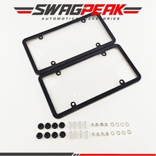 2x Clear License Plate Covers Frames Front Rear Universal Auto Tag Holder Us