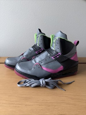 2013 Jordan Flight Club 91 Bel Air Cool Grey Pink Neon Green 616816-037 Mens 13