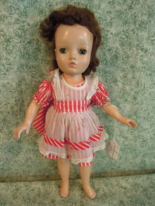LC-2764 Madame ALEXANDER hard plastic Doll: original dress  14"tall, 1950s