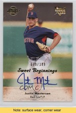 2008 Sweet Spot Sweet Beginnings 79/399 Justin Masterson #135 Auto READ 0c6