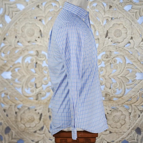 Ralph Lauren Blue White Plaid 100% Cotton Button-Down Shirt XS - Picture 5 of 6