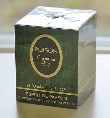 Vtg 80s POISON by CHRISTIAN DIOR splash ESPRIT-PARFUM 30ml 1 oz OLD LARGE SEALED