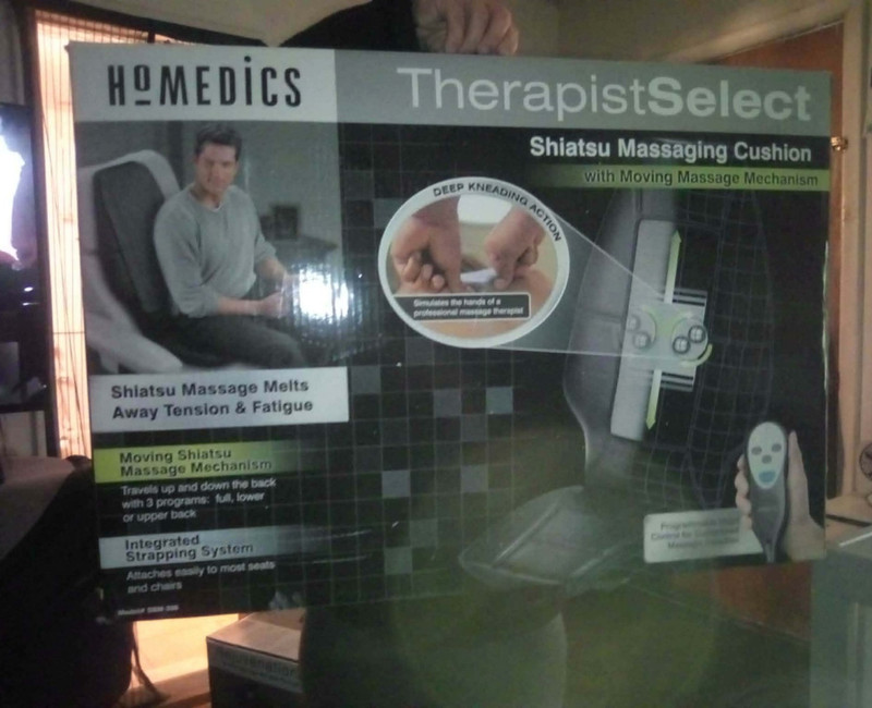 HoMedics TherapistSelect Shiatsu Massage Cushion w/ Moving Mechanism, Black