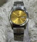 Vintage Seiko 5 Automatic Gold Sunburst Dial Wrist Watch For Men Japan