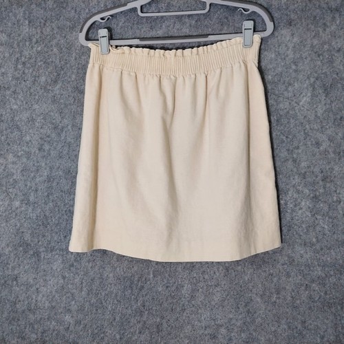 J Crew Leinen Rock 6 Paperbag Taille Strand Urlaub Sommer leicht Freizeit - Bild 6 von 11