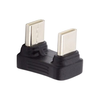 NFHK 480Mbps USB-C Type C Male to Coupler Extender Power Data Black 