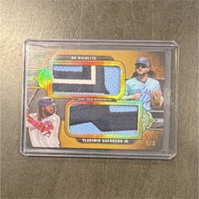 2024 Topps Triple Threads Dual Jumbo Relic Bo Bichette Guerrero Jr. /9 Blue Jays