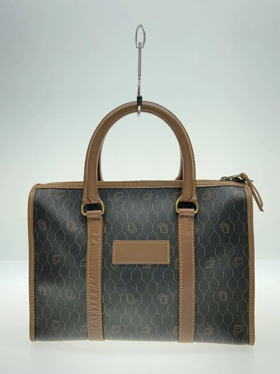 Sac Christian Dior Boston marron motif total