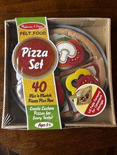 Melissa And Doug Felt Food Mix 'n Match Pizza Play Food Set