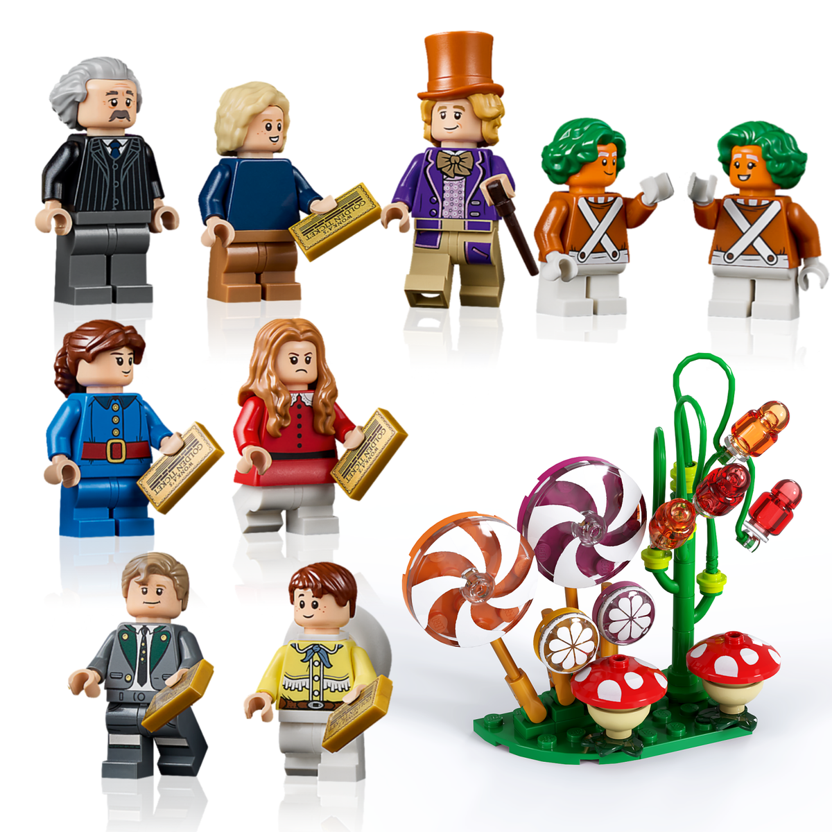 LEGO Minifigures 21360 Willy Wonka Oompa-Loompas Veruca Salt