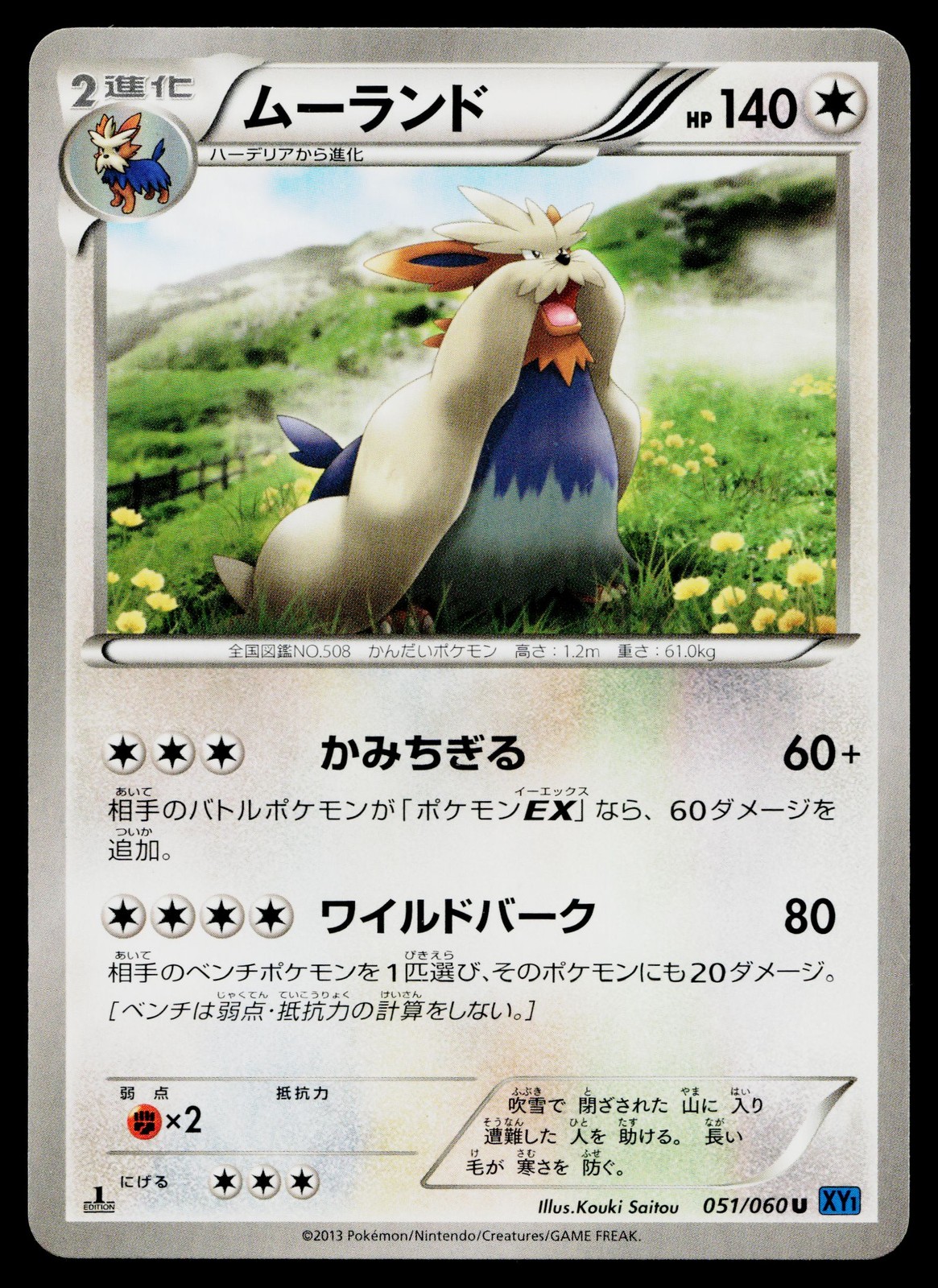 Stoutland 051/060 Uncommon Collection X Pokemon Japanese Lightly Played