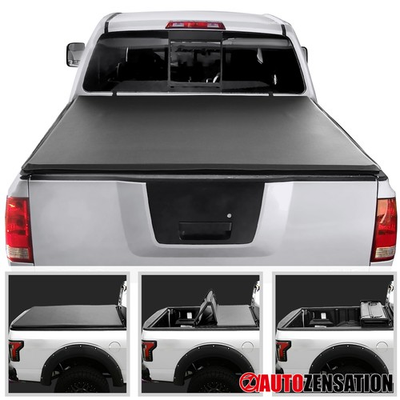 #ad Fit 2004 2015 Titan 5.5FT 66quot; Soft Truck Bed Quad 4 Fold Tonneau Cover 04 15 $153.99