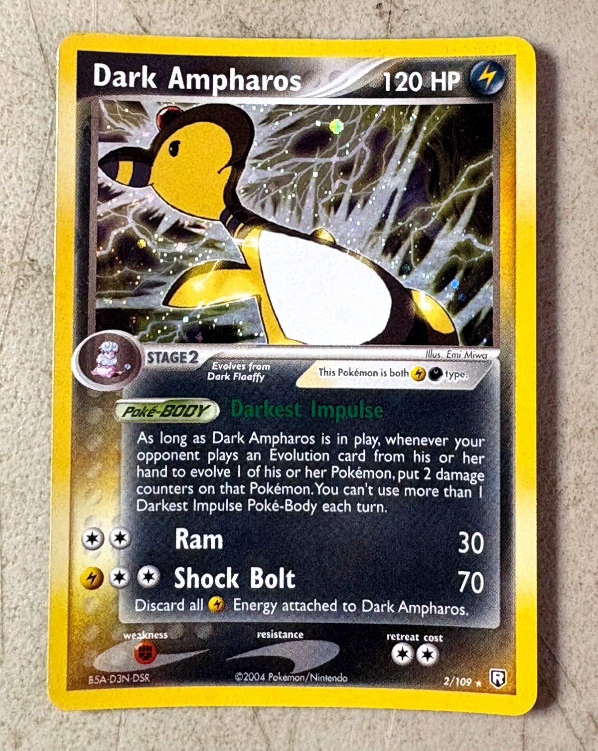 Dark Ampharos 2/109 Holo Rare Team Rocket Returns NM/MT Pokémon Card
