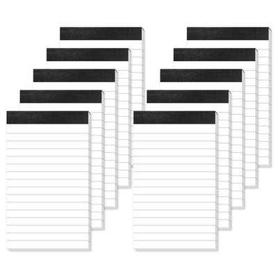 10 Pack Small Note Pads 3x5 Lined Writing Mini 3 x 5 Inch, White 