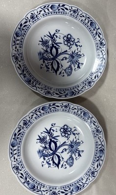 2 Kahla Zwiebelmuster Porzellan Tiefteller Ø ca.22 cm Tiefe ca.  3,5 cm