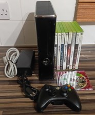 Xbox 360 S Model 1439 Console With One Controller 9 Games