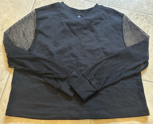 Hunter for Target Damen Small Mesh Sleeve Sweatshirt Cropped Black - Bild 4 von 5