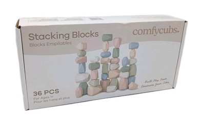 Comfycubs 36 pcs Multicolor Pastel Empilable Stacking Rock Blocks 