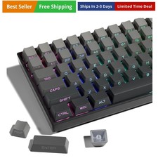XVX PBT Keycaps - Side Printed Keycaps 60 65 75 100 Percent, Double Shot Shin...