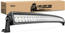 LED Light Bar 54Inch 312W 21800LM Curved Spot Flood Combo Driving Lamp Roof Bump