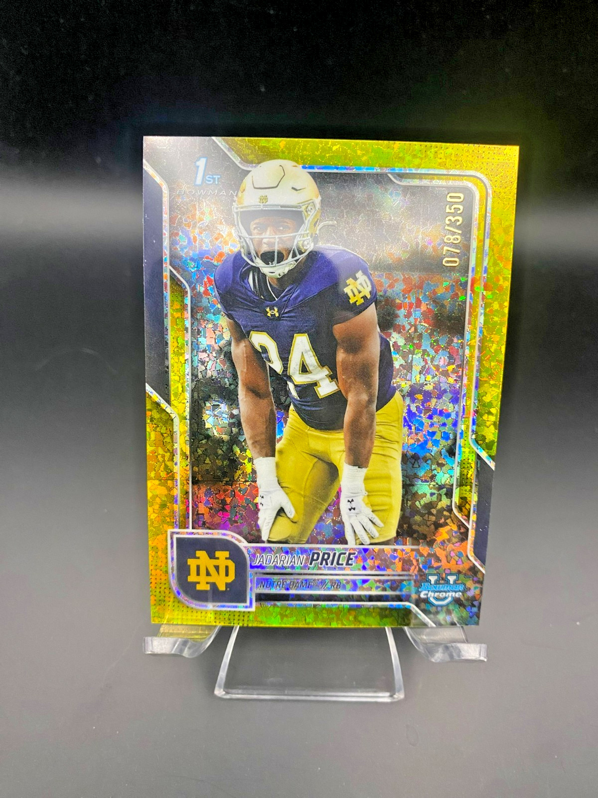 2025 Bowman University Chrome - Jadarian Price #117 Yellow Mini-Diamond #78/350!