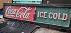 Rare Ice Cold Coca-Cola Wooden Open Road - Vintage - Retro - Coke 29×7"
